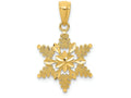 FJC Finejewelers 14k Yellow Gold Bright Cut Polished Snowflake Charm