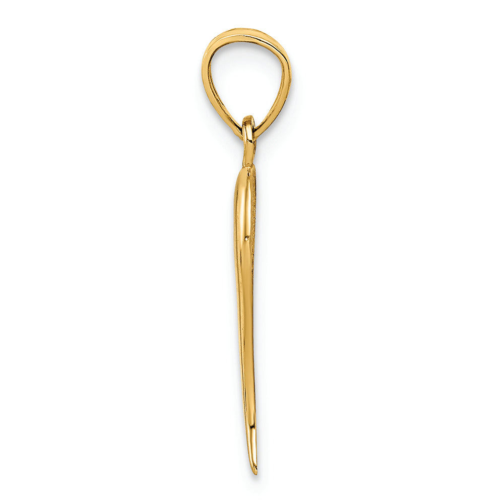 FJC Finejewelers 14k Yellow Gold Italian Horn Charm