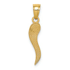 FJC Finejewelers 14k Yellow Gold Italian Horn Charm