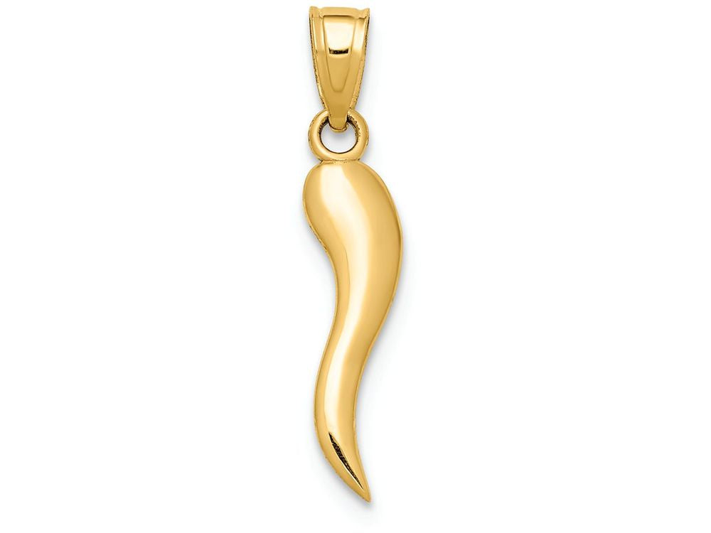 FJC Finejewelers 14k Yellow Gold Italian Horn Charm