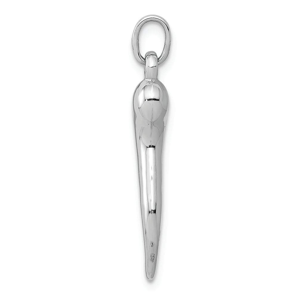 FJC Finejewelers 14k White Gold Italian Horn Charm