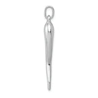 FJC Finejewelers 14k White Gold Italian Horn Charm