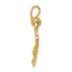 FJC Finejewelers 14k Yellow Gold Polished Textured Four Leaf Clover Charm