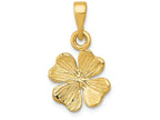 FJC Finejewelers 14k Yellow Gold Polished Textured Four Leaf Clover Charm