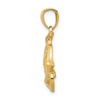 FJC Finejewelers 14k Yellow Gold Polished Open Rose Charm