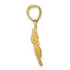 FJC Finejewelers 14k Yellow Gold Satin Bright Cut Sunflower Charm
