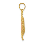FJC Finejewelers 14k Two-tone Gold Polished Sunflower Charm
