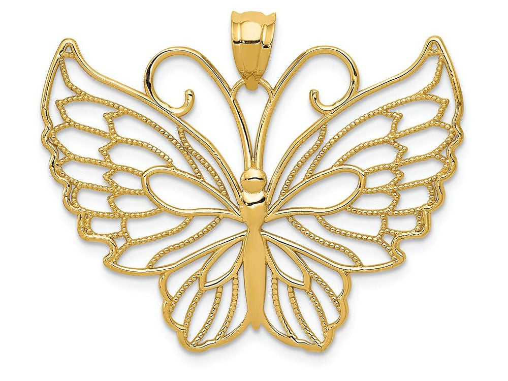 FJC Finejewelers 14k Yellow Gold Polished Butterfly Charm