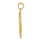 FJC Finejewelers 14k Yellow Gold Polished Hummingbird with Flower Charm
