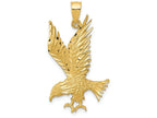 FJC Finejewelers 14k Yellow Gold Polished And Bright Cut Eagle Charm