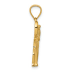 FJC Finejewelers 14k Yellow Gold Polished Satin Elephant Charm