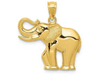 FJC Finejewelers 14k Yellow Gold Polished Satin Elephant Charm