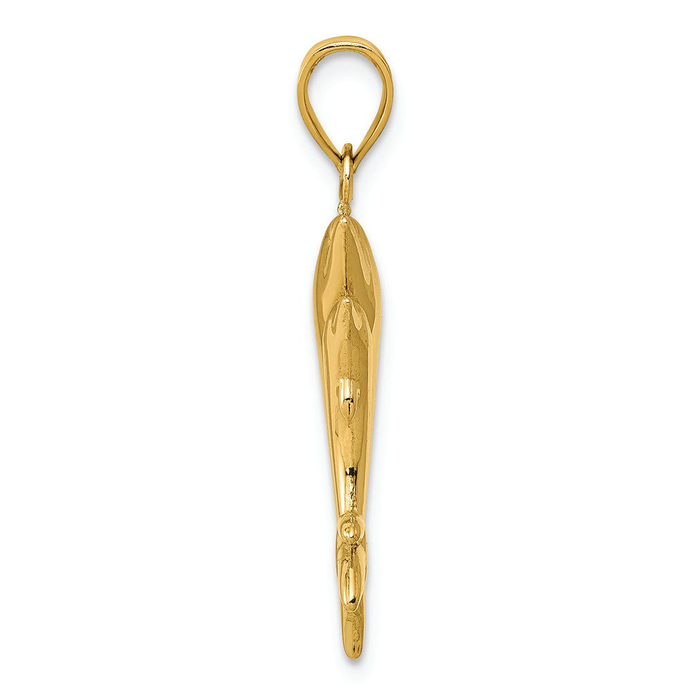 FJC Finejewelers 14k Yellow Gold Dolphin Pair Charm
