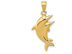 FJC Finejewelers 14k Yellow Gold Dolphin Pair Charm