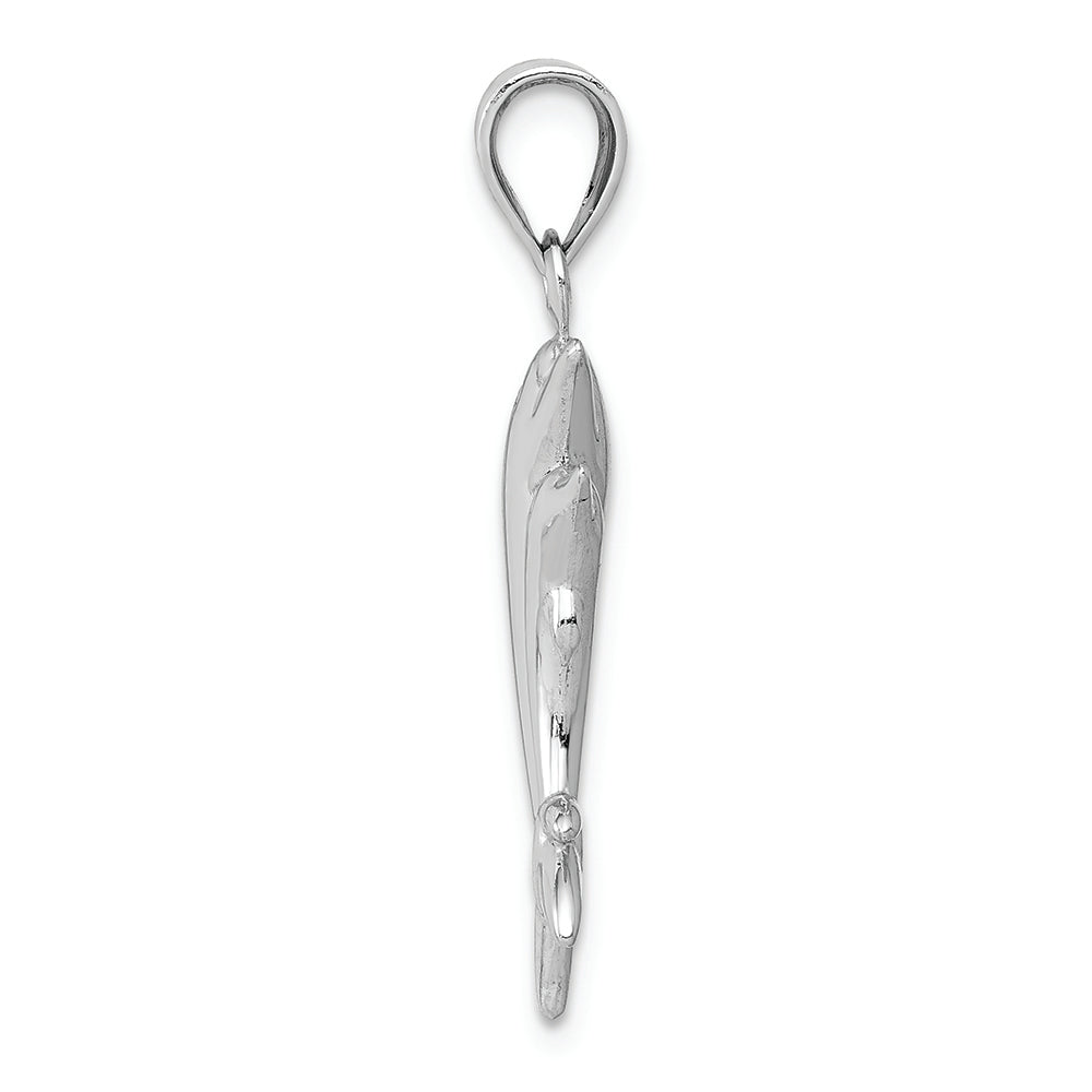 FJC Finejewelers 14k White Gold Dolphin Pair Charm