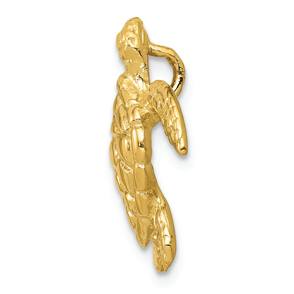 FJC Finejewelers 14k Yellow Gold Polished Large Sea Turtle Chain Slide Charm
