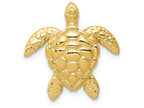 FJC Finejewelers 14k Yellow Gold Polished Large Sea Turtle Chain Slide Charm