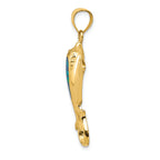 FJC Finejewelers 14k Yellow Gold Polished with Created Blue Opal Stingray Charm