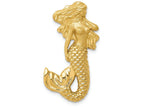 FJC Finejewelers 14k Yellow Gold Polished And Satin Bright Cut Mermaid Chain Slide Charm