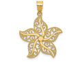 FJC Finejewelers 14k Yellow Gold Polished Filigree Starfish Charm