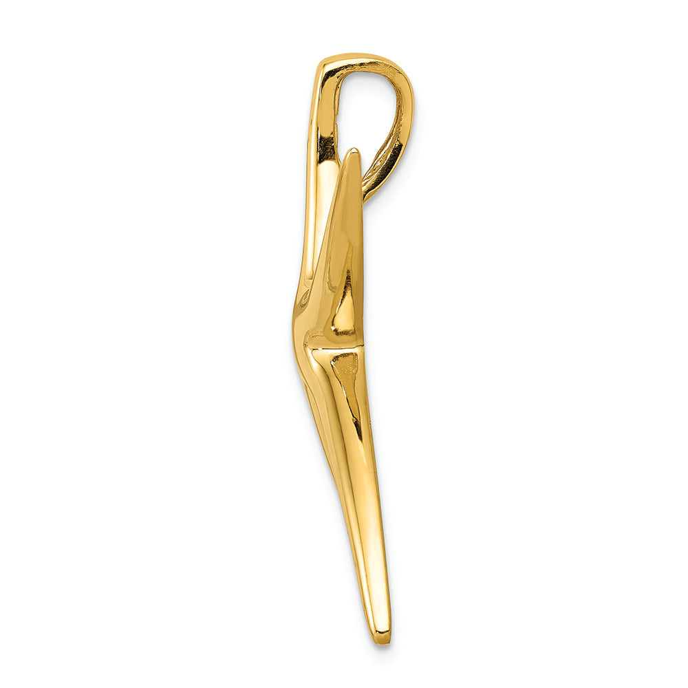 FJC Finejewelers 14k Yellow Gold Polished Starfish Slide Charm
