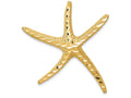 FJC Finejewelers 14k Yellow Gold Bright Cut Starfish Slide Charm