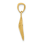 FJC Finejewelers 14k Yellow Gold Satin Bright Cut Sand Dollar Charm