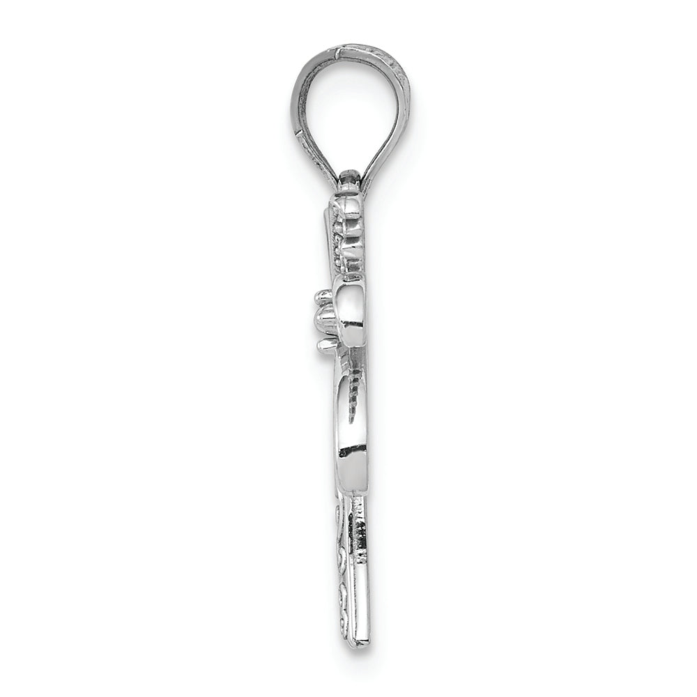 FJC Finejewelers 14k White Gold Polished Palm Tree Charm
