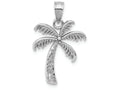 FJC Finejewelers 14k White Gold Polished Palm Tree Charm