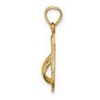 FJC Finejewelers 14k Yellow Gold Polished And Textured Flip Flop Charm