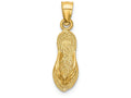 FJC Finejewelers 14k Yellow Gold Polished And Textured Flip Flop Charm