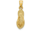 FJC Finejewelers 14k Yellow Gold Polished And Textured Flip Flop Charm