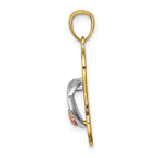 FJC Finejewelers 14k Yellow Rose Gold with with Rhodium Sandal Charm