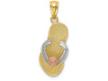 FJC Finejewelers 14k Yellow Rose Gold with with Rhodium Sandal Charm