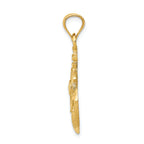 FJC Finejewelers 14k Yellow Gold Satin Bright Cut Anchor Charm