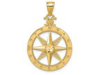 FJC Finejewelers 14k Yellow Gold Bright Cut Polished Compass Charm