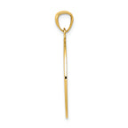 FJC Finejewelers 14k Yellow Gold Satin Polished Lost without You Compass Charm