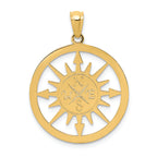 FJC Finejewelers 14k Yellow Gold Satin Polished Lost without You Compass Charm