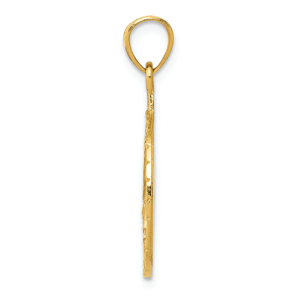 FJC Finejewelers 14k Yellow Gold Masonic Symbol In Wreath Charm