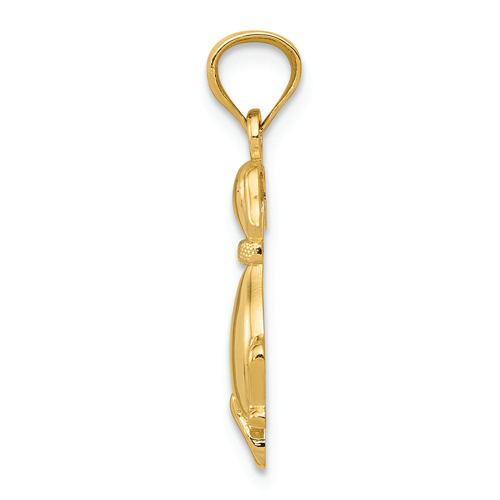 FJC Finejewelers 14k Yellow Gold Polished Sitting Dog Charm