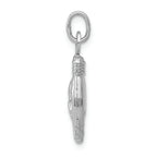 FJC Finejewelers 14k White Gold Rock On Sign Charm