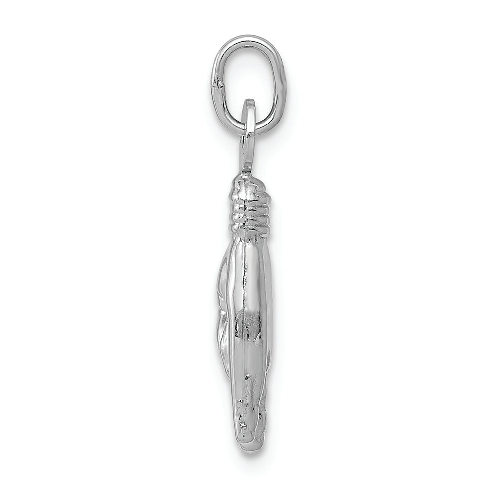 FJC Finejewelers 14k White Gold Rock On Sign Charm