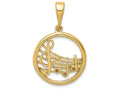 FJC Finejewelers 14k Yellow Gold Polished Musical Notes Charm