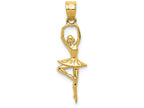 FJC Finejewelers 14k Yellow Gold Polished Small Ballerina Charm