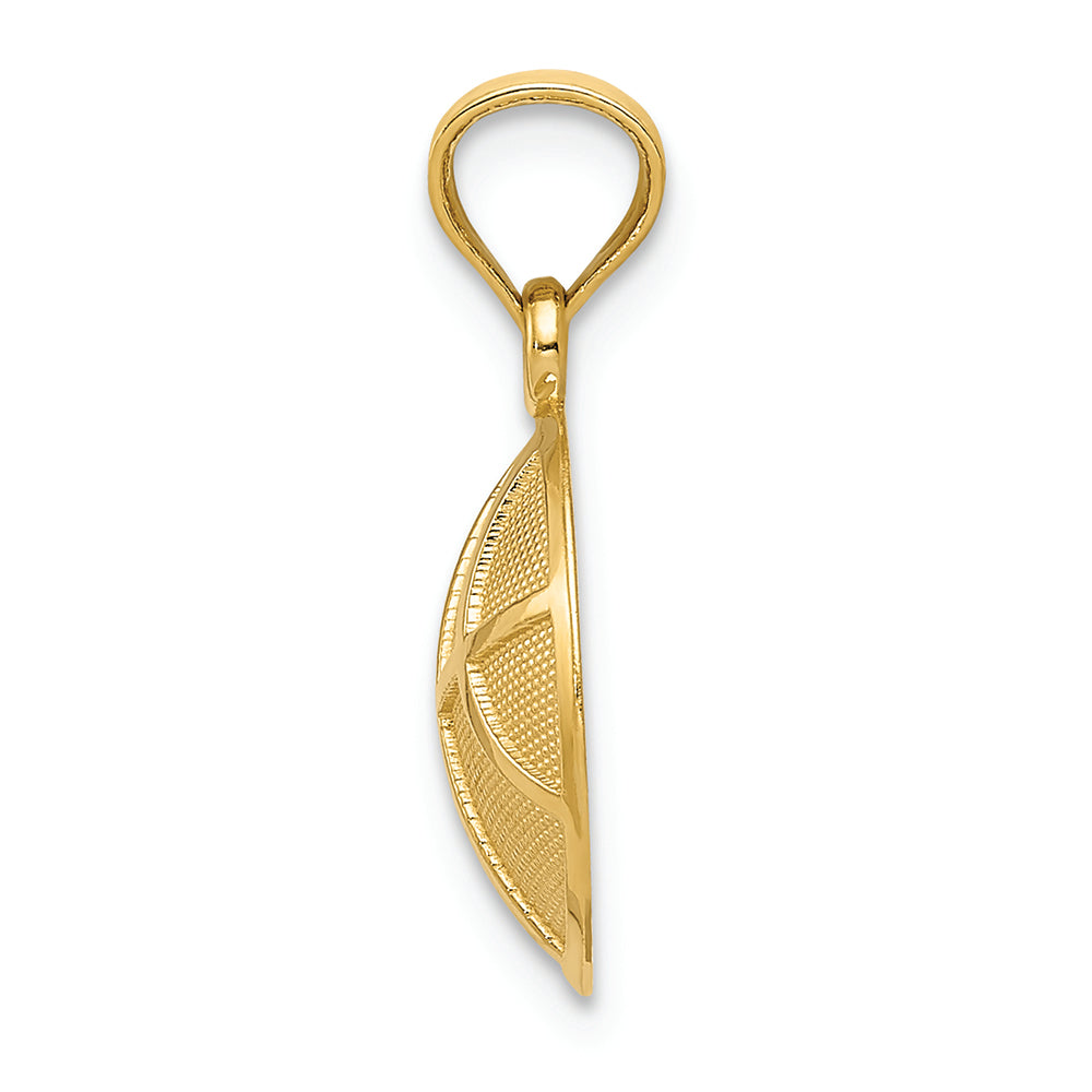 FJC Finejewelers 14k Yellow Gold Satin Polished Basketball Charm