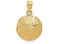 FJC Finejewelers 14k Yellow Gold Satin Polished Basketball Charm
