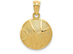 FJC Finejewelers 14k Yellow Gold Satin Polished Basketball Charm