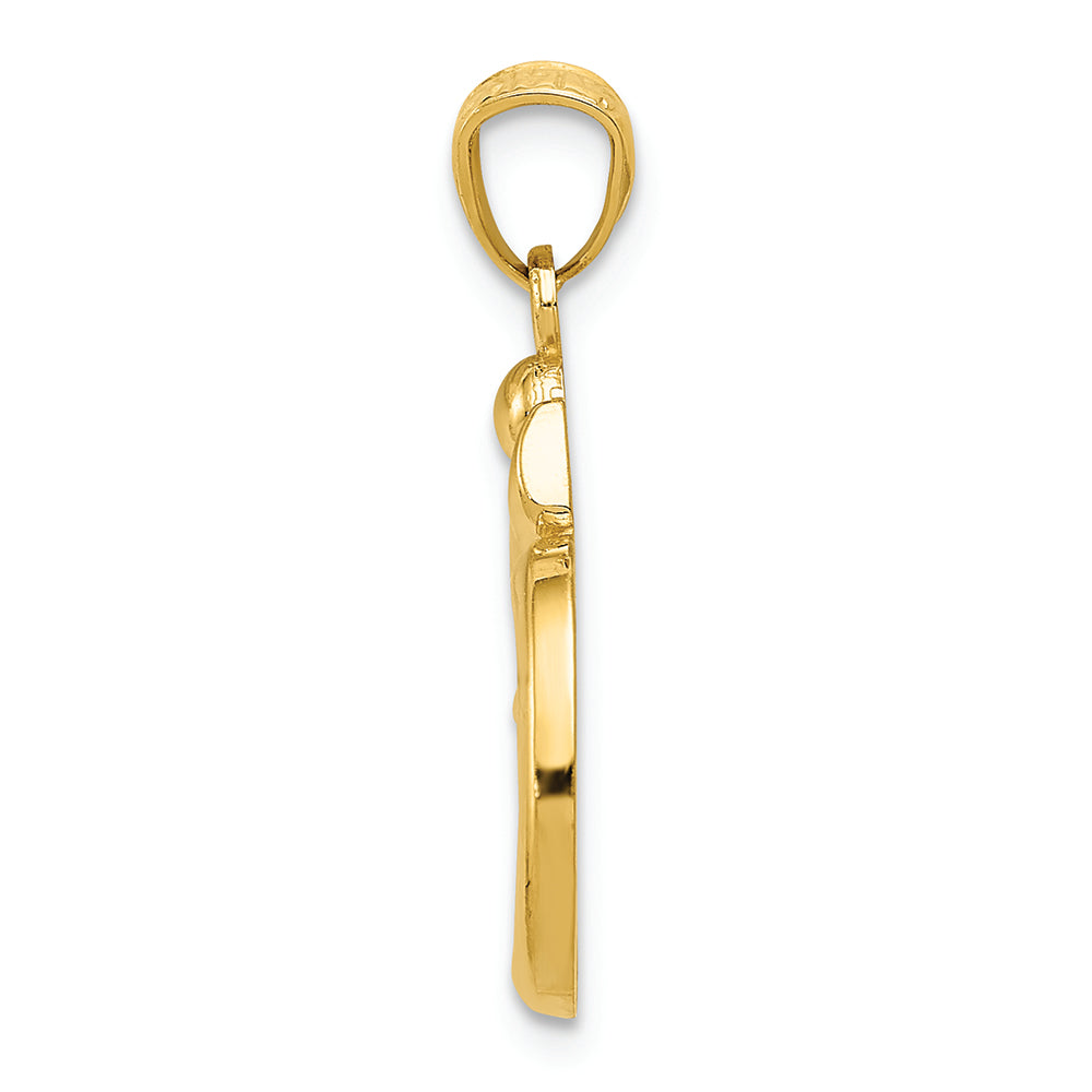 FJC Finejewelers 14k Yellow Gold Polished Om Symbol Charm
