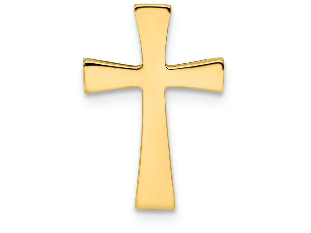 FJC Finejewelers 14k Yellow Gold Polished Cross Chain Slide Charm