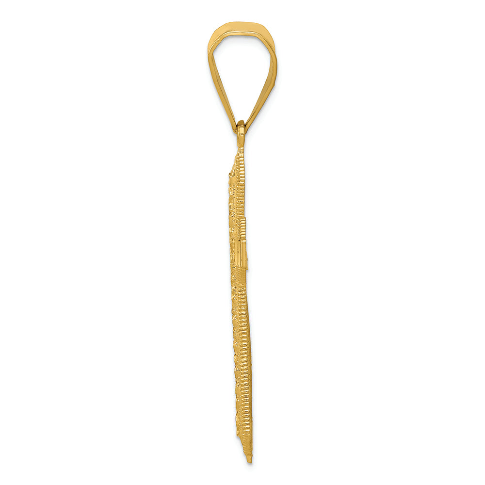 FJC Finejewelers 14k Yellow Gold Bright Cut Center Cross Charm